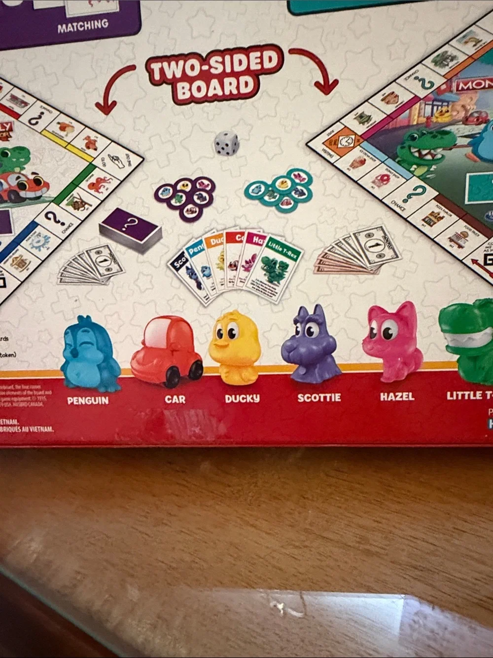 Hasbro Monopoly Junior Board Game - Red, Blue, Purple, Green, Yellow, Pink